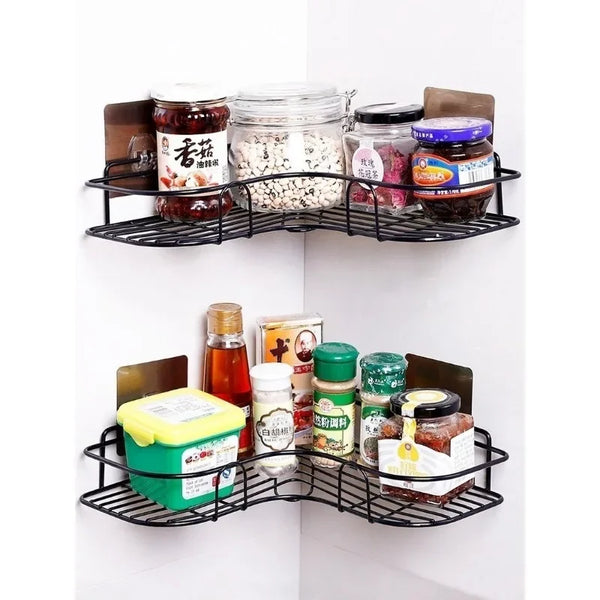 Metal Corner Rack for Bathroom & Kitchen Storage