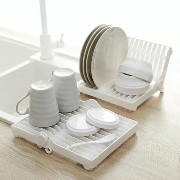 Foldable Kitchen Dish Drying Rack – Space Saving Organizer  (Random color)