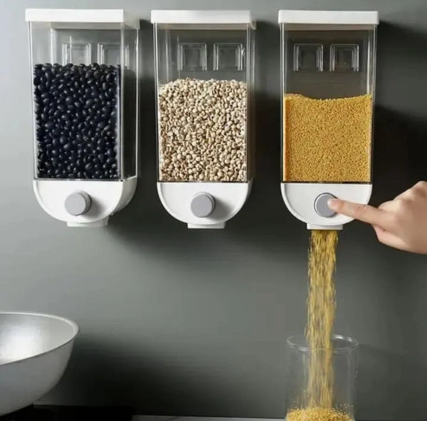 1500ml Wall-Mounted Grain Dispenser Storage Box