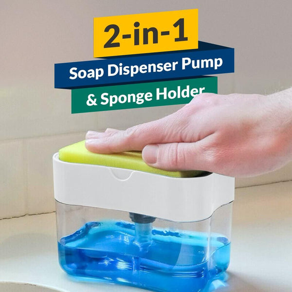 2-in-1 Kitchen Soap Dispenser with Sponge Holder