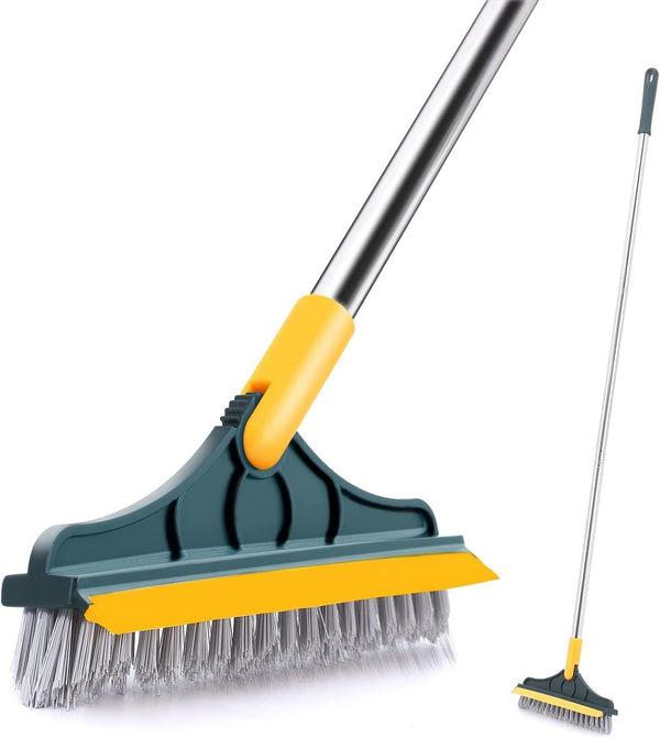 2-in-1 Broom Wiper with Strong Bristles & Blade