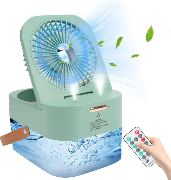 Mini Cool Mist Portable USB Air Cooler Fan (3 Wind Modes)